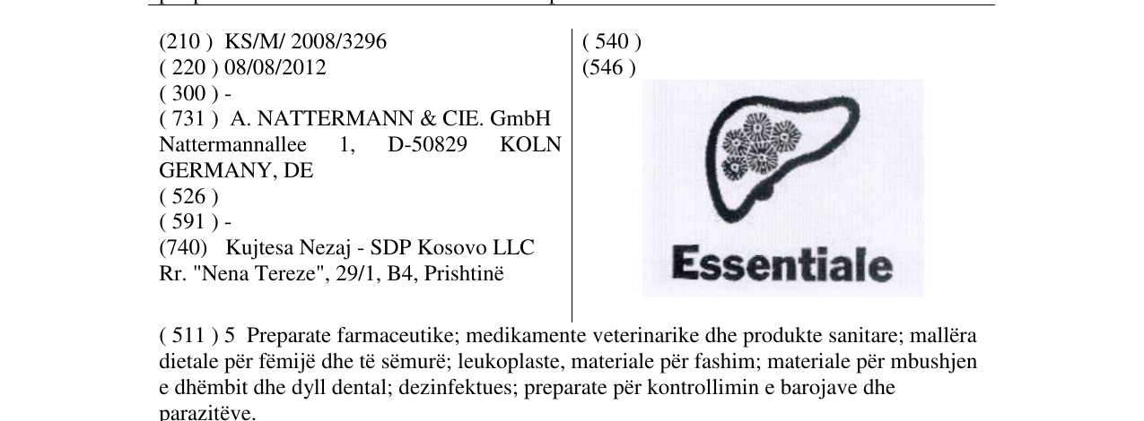 Zëri i markës Essentiale në buletin