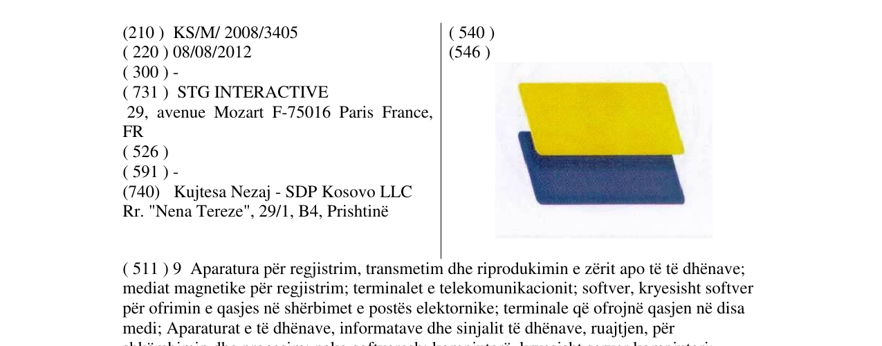 Zëri i markës Markë figurative në buletin