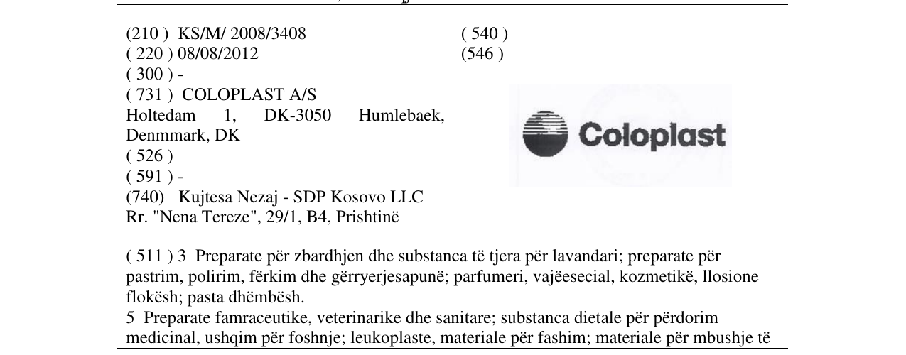 Zëri i markës Coloplast në buletin
