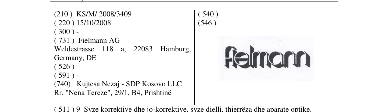 Zëri i markës fielmann në buletin