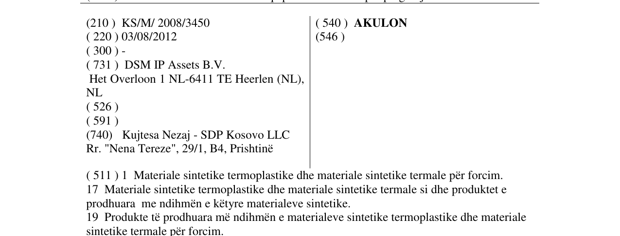 Zëri i markës AKULON në buletin