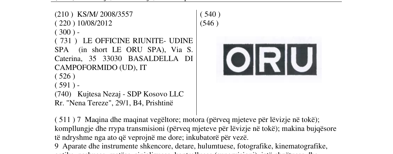 Zëri i markës ORU në buletin