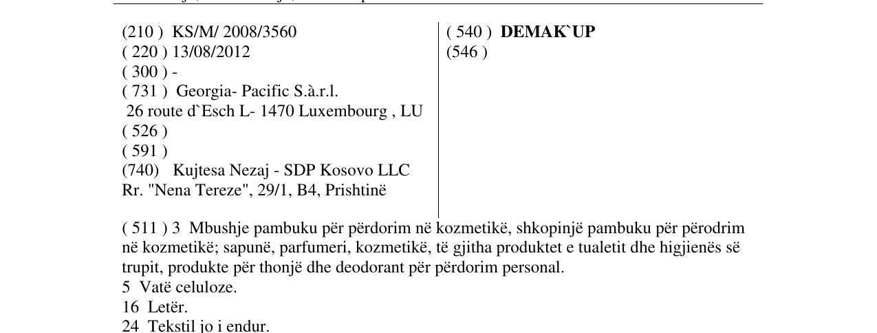 Zëri i markës DEMAK`UP në buletin