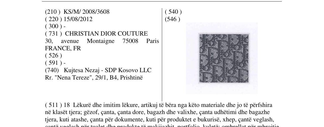 Zëri i markës Markë figurative në buletin