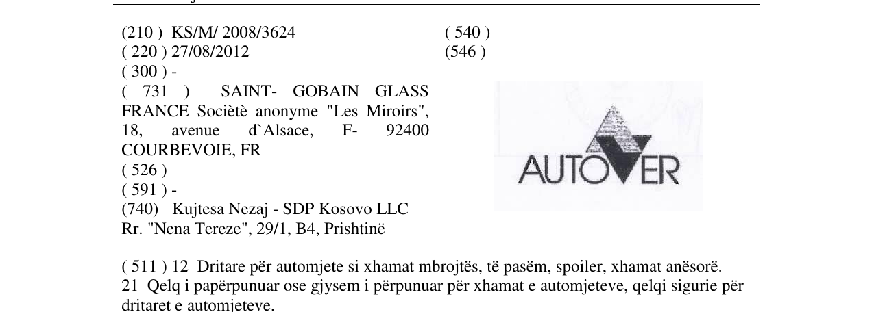 Zëri i markës AUTOVER në buletin