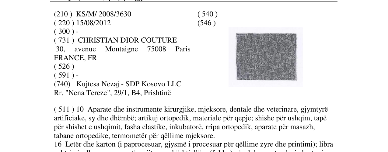 Zëri i markës Markë figurative në buletin