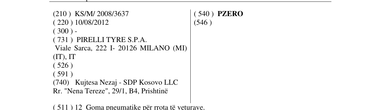 La voce del marchio PZERO nel bollettino