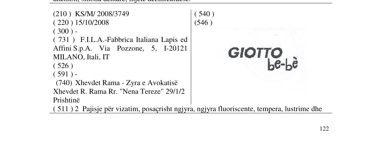 Zëri i markës GIOTTO be-bè në buletin