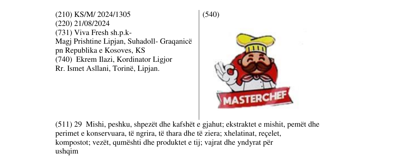 Zëri i markës MASTERCHEF në buletin