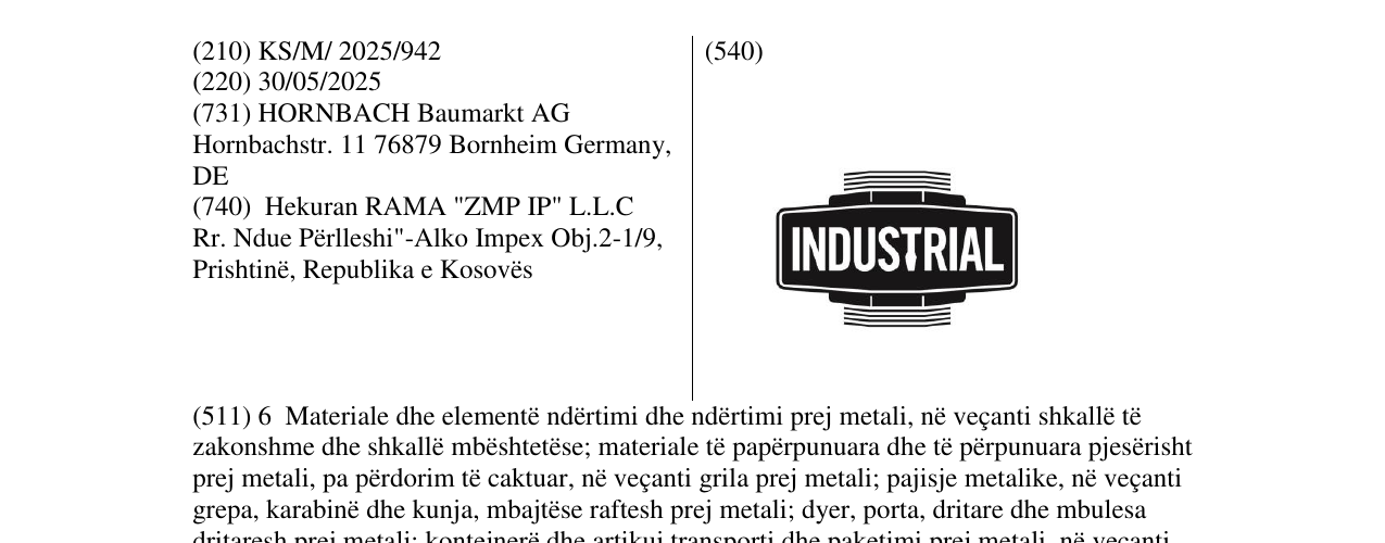 Zëri i markës INDUSTRIAL në buletin