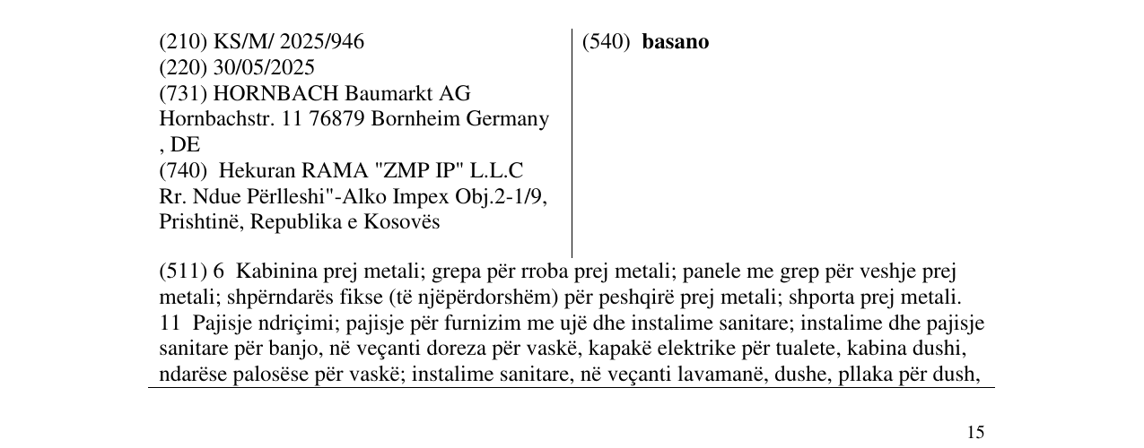 Zëri i markës basano në buletin