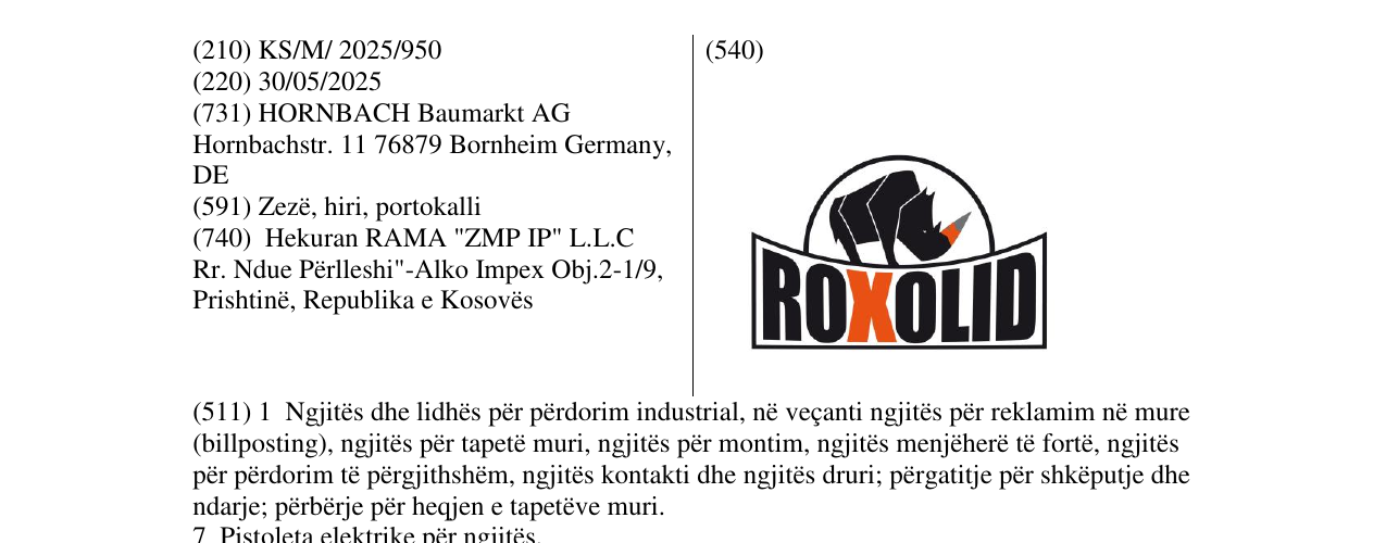 Zëri i markës ROXOLID në buletin