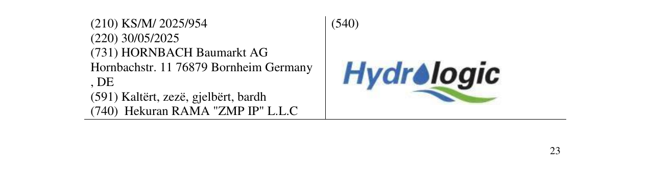 Zëri i markës Hydro logic në buletin