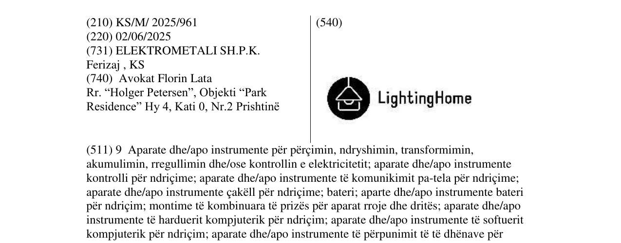 Zëri i markës Lighting Home në buletin