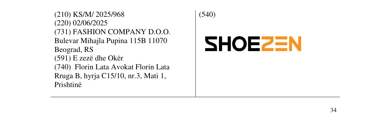 Zëri i markës SHOEZEN në buletin