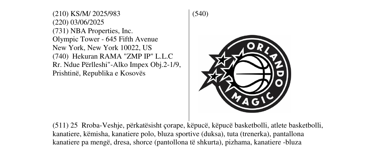 Zëri i markës ORLANDO MAGIC në buletin