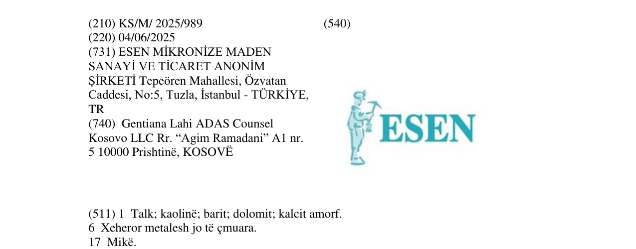 Zëri i markës ESEN në buletin