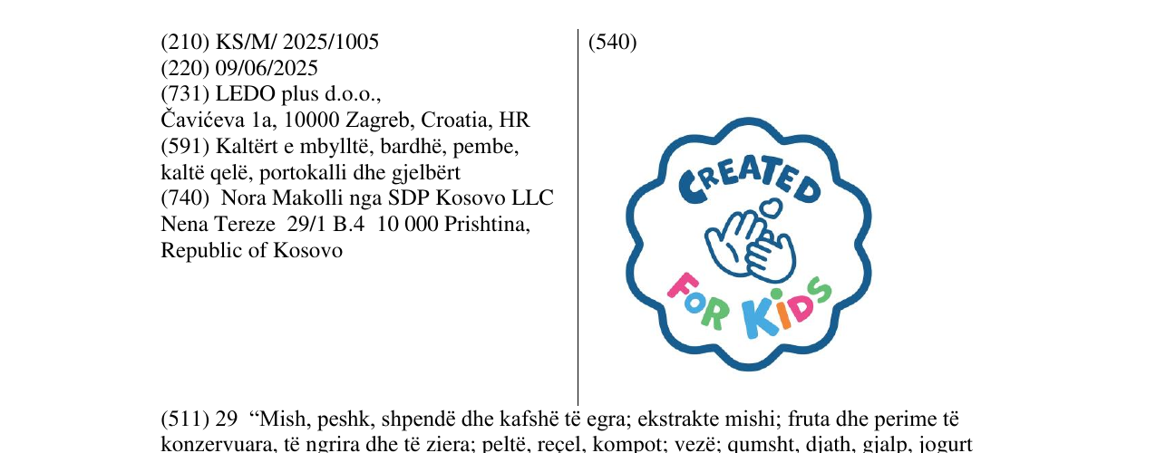 Zëri i markës CREATED FOR KIDS në buletin