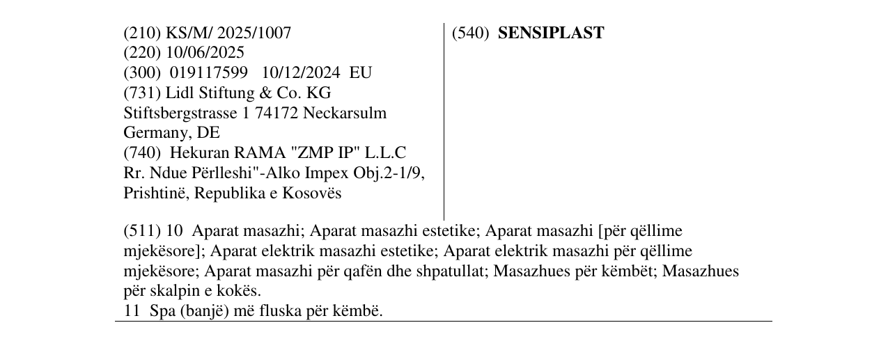 Zëri i markës SENSIPLAST në buletin