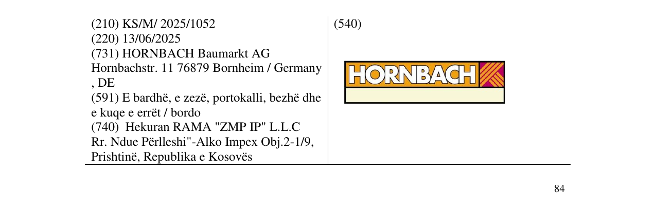 Zëri i markës HORNBACH në buletin