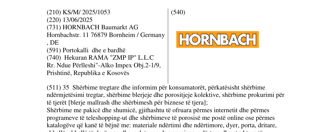 Zëri i markës HORNBACH në buletin
