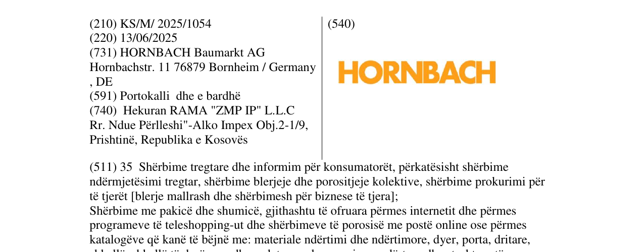 Zëri i markës HORNBACH në buletin
