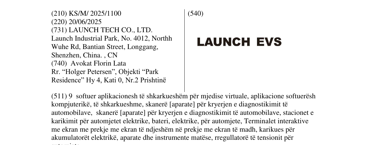 Zëri i markës LAUNCH EVS në buletin