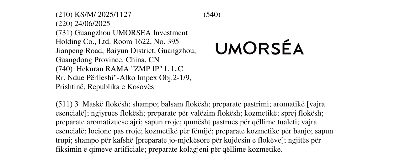 Zëri i markës UMORSEA në buletin