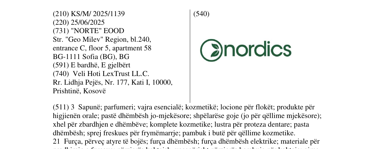 Zëri i markës nordics në buletin