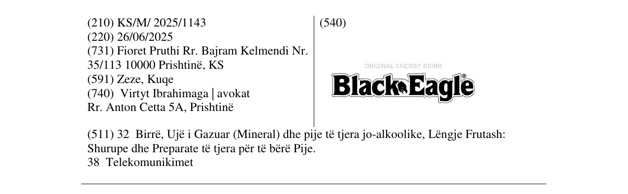 Zëri i markës BlackEagle në buletin