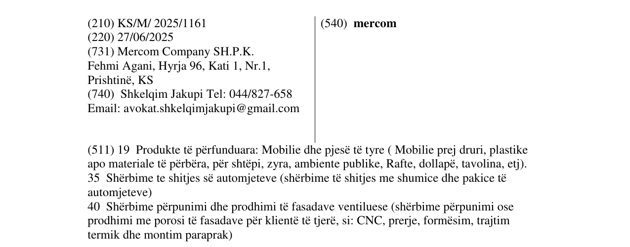 Zëri i markës mercom në buletin