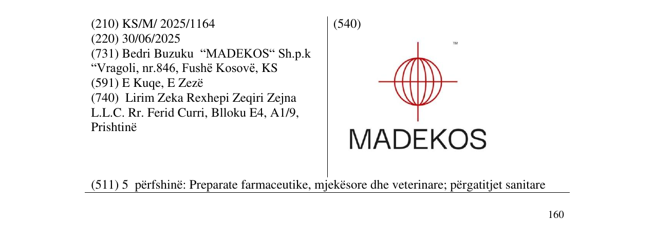 Zëri i markës MADEKOS në buletin