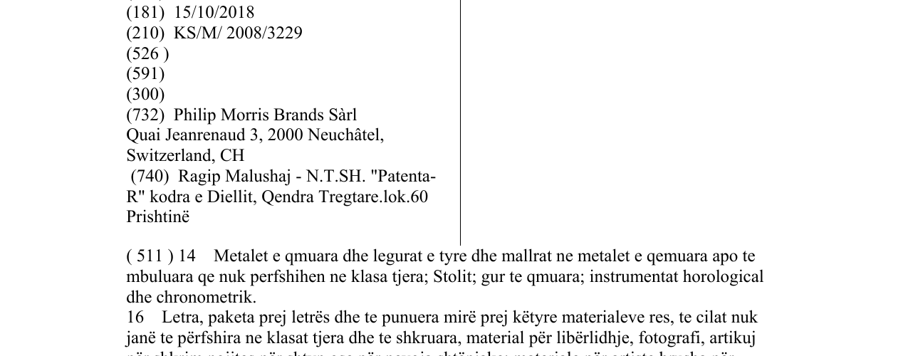 Zëri i markës RED RACING në buletin