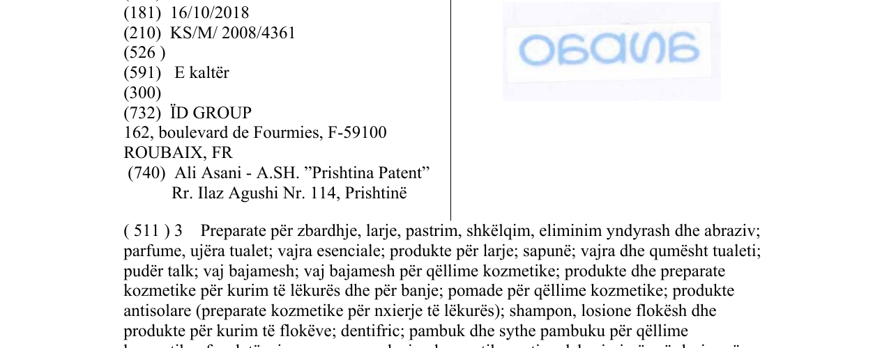 Zëri i markës Markë figurative në buletin