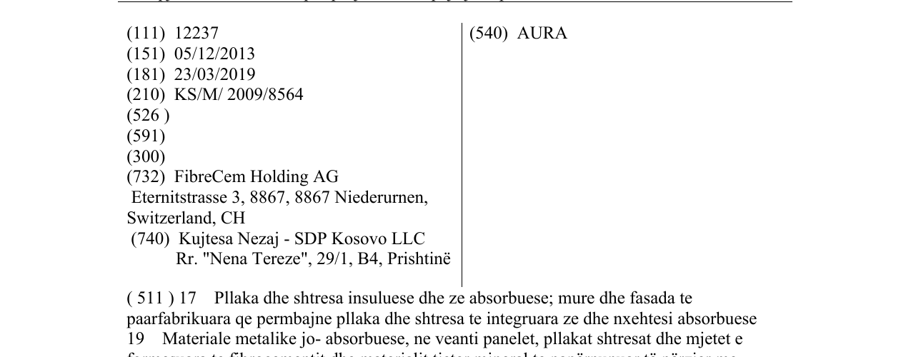 Zëri i markës AURA në buletin