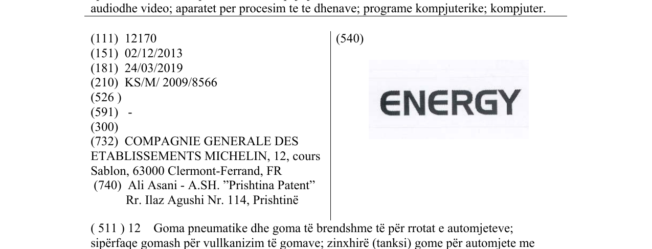 Zëri i markës ENERGY në buletin