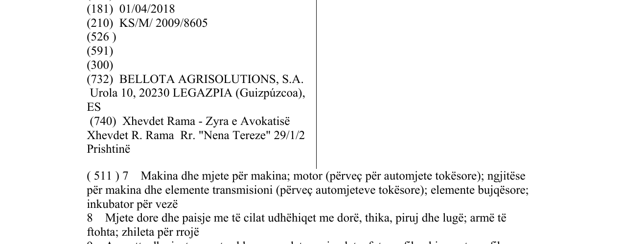 Zëri i markës AGRISOLUTIONS në buletin