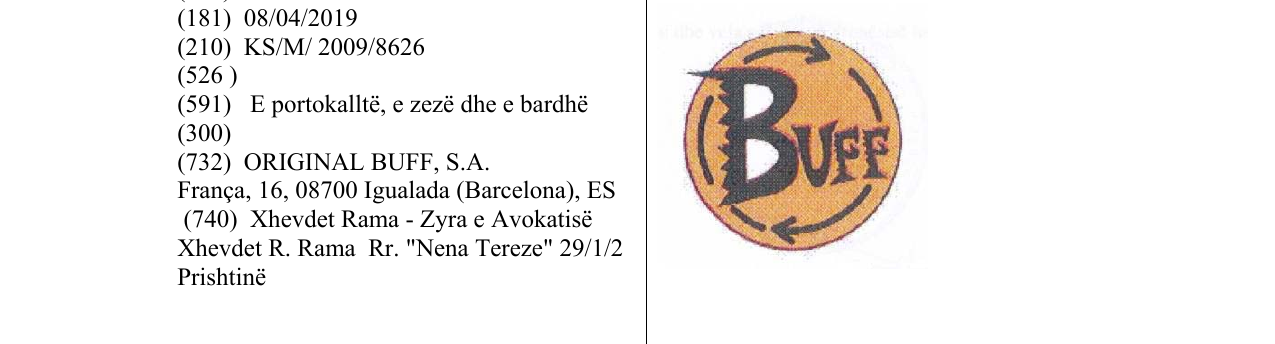 Zëri i markës BUFF në buletin