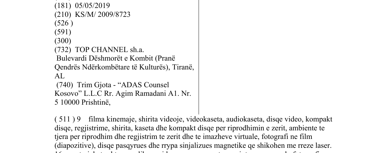 Zëri i markës TOP CHANNEL në buletin
