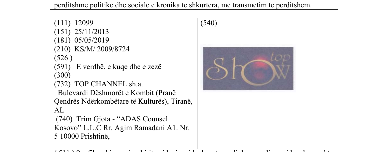 Zëri i markës top show në buletin