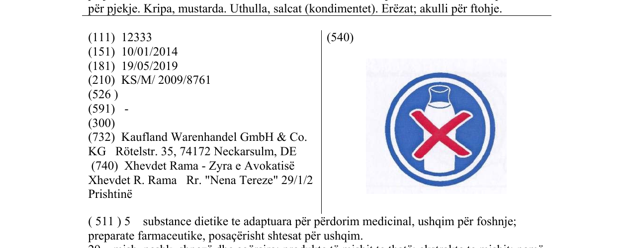 Zëri i markës Markë figurative në buletin