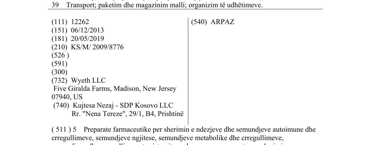 Zëri i markës ARPAZ në buletin
