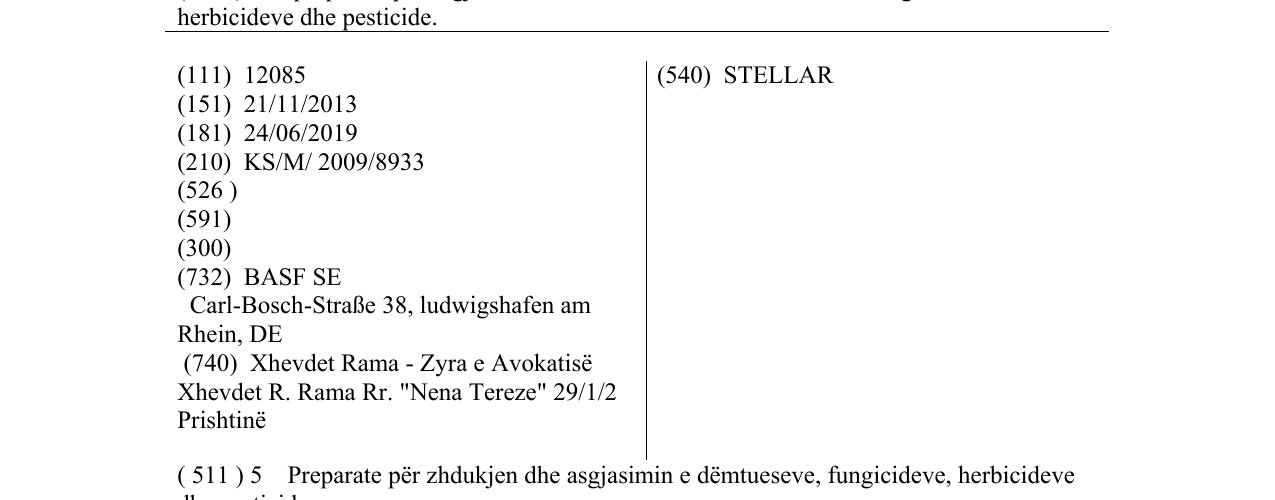 Zëri i markës STELLAR në buletin