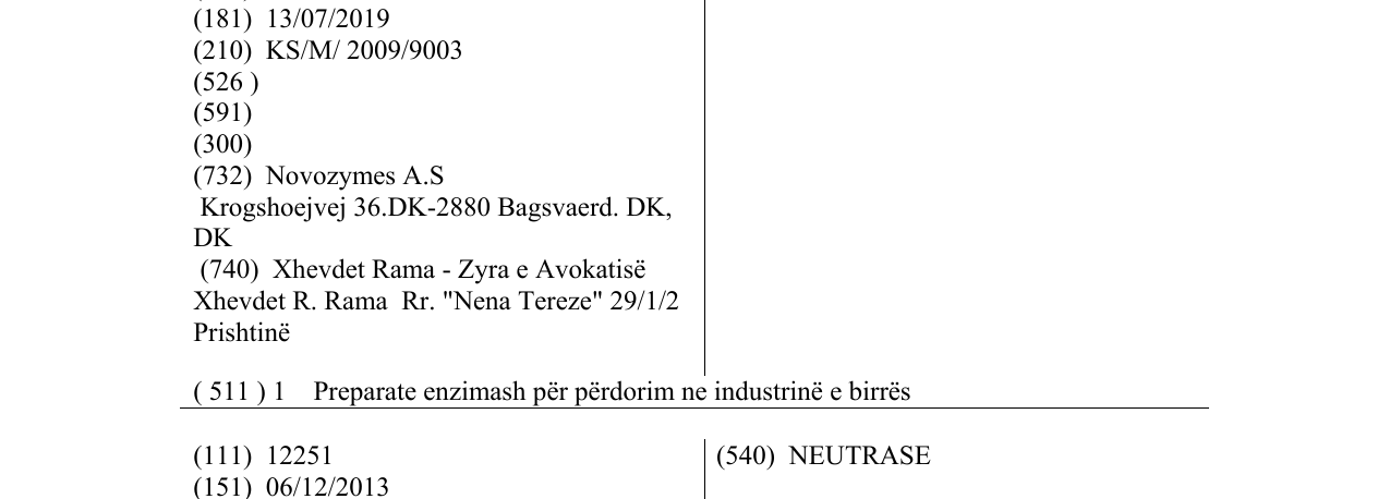 Zëri i markës CEREMIX në buletin