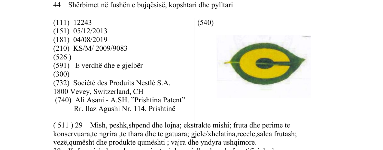 Zëri i markës C në buletin
