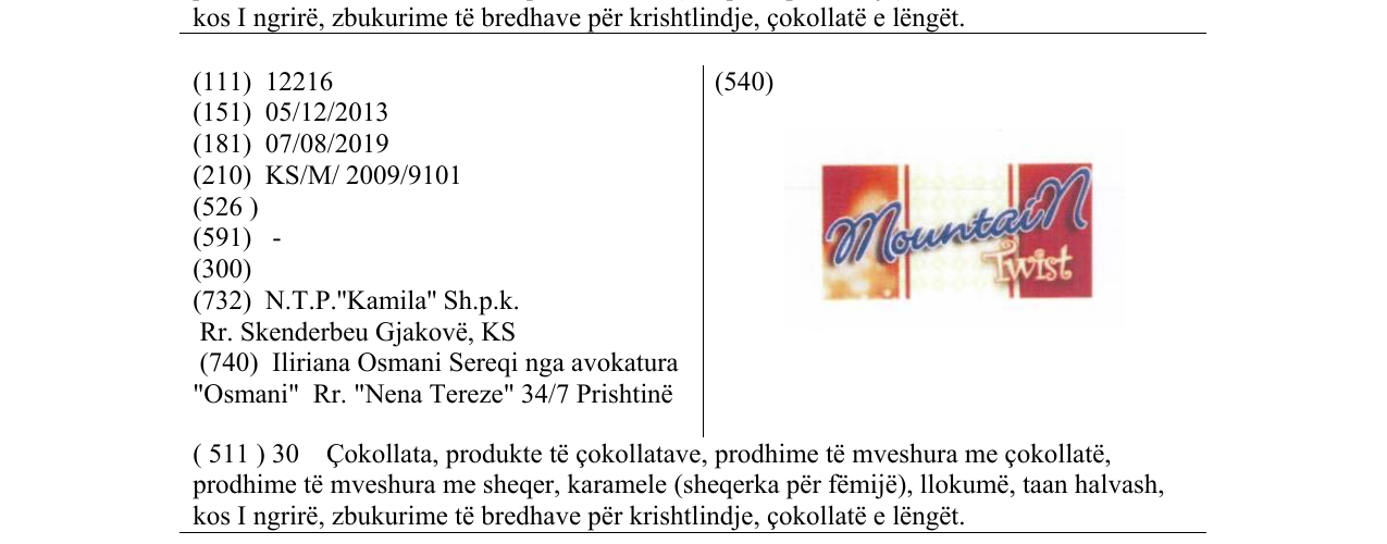 Zëri i markës Mountain në buletin