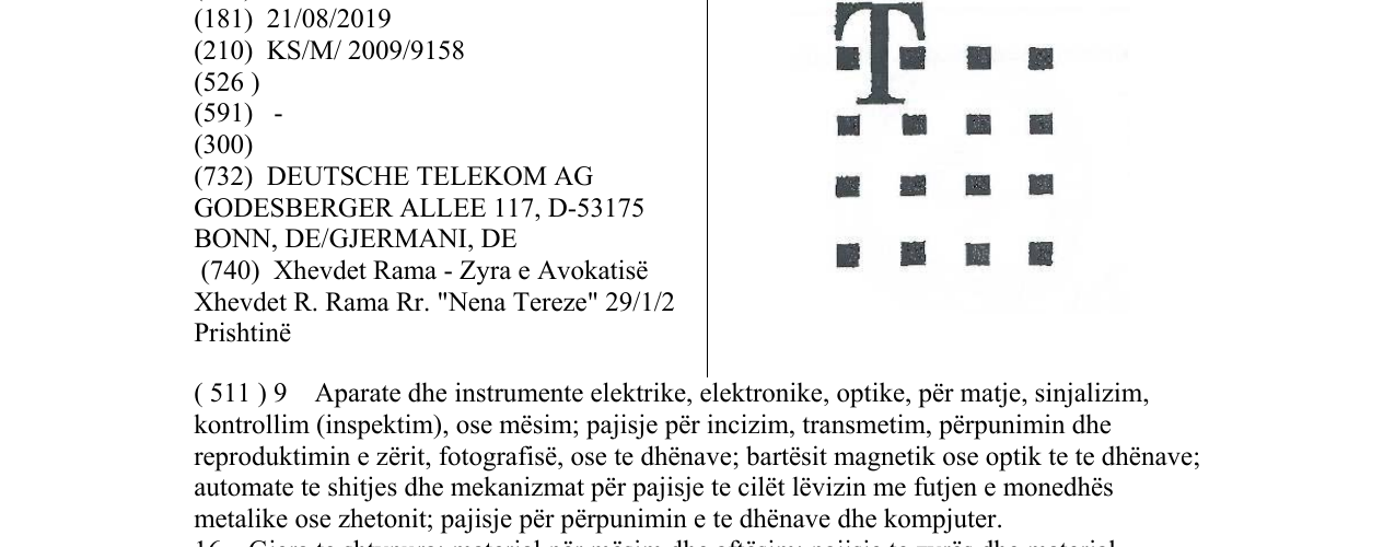 Zëri i markës T në buletin