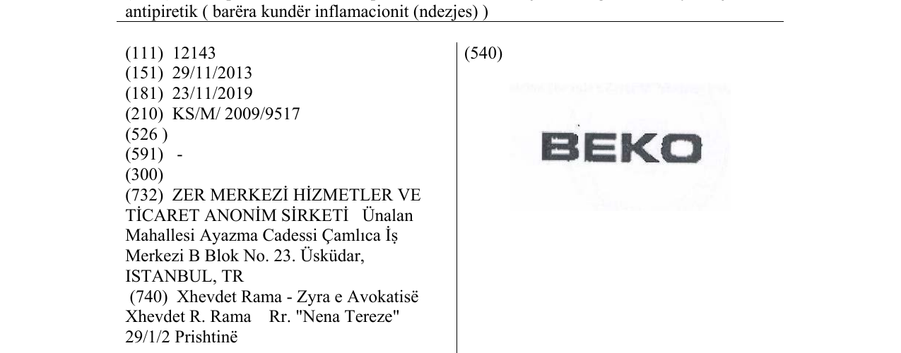 Zëri i markës BEKO në buletin