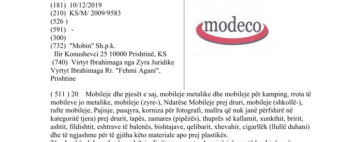 Zëri i markës modeco në buletin