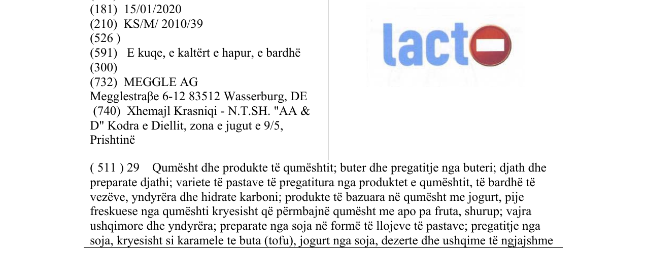 Zëri i markës lacto në buletin